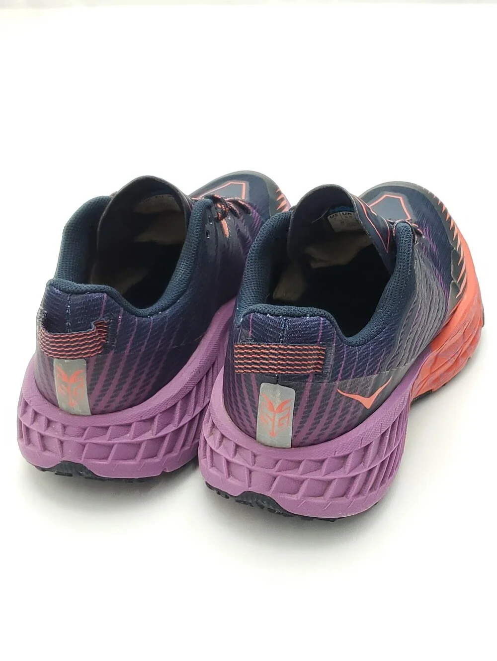 Hoka One One Speedgoat 4 Trail Running Shoes Women Size 7 Outer Space Hot Coral